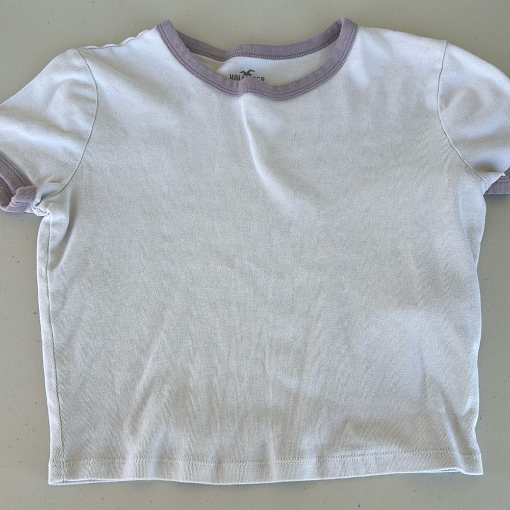 white top with purple